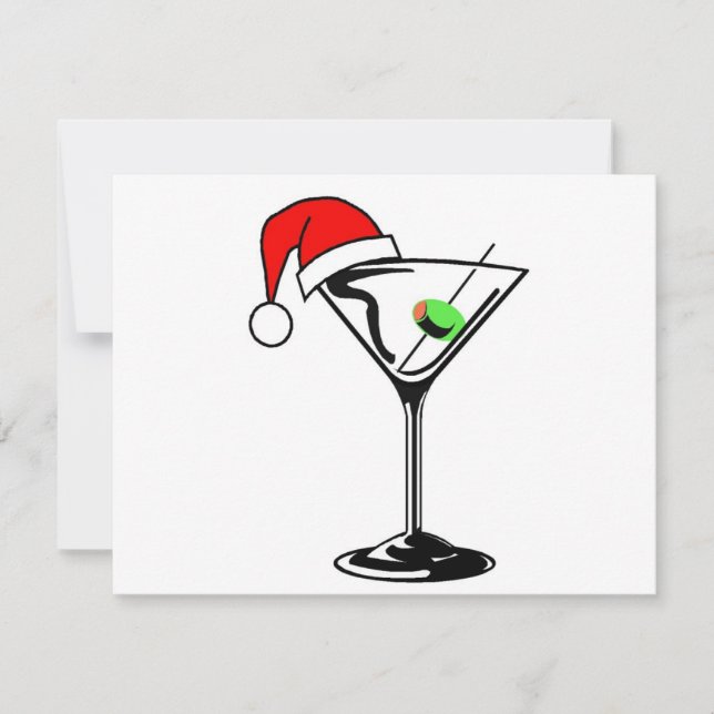 Christmas Martini Holiday Card (Front)