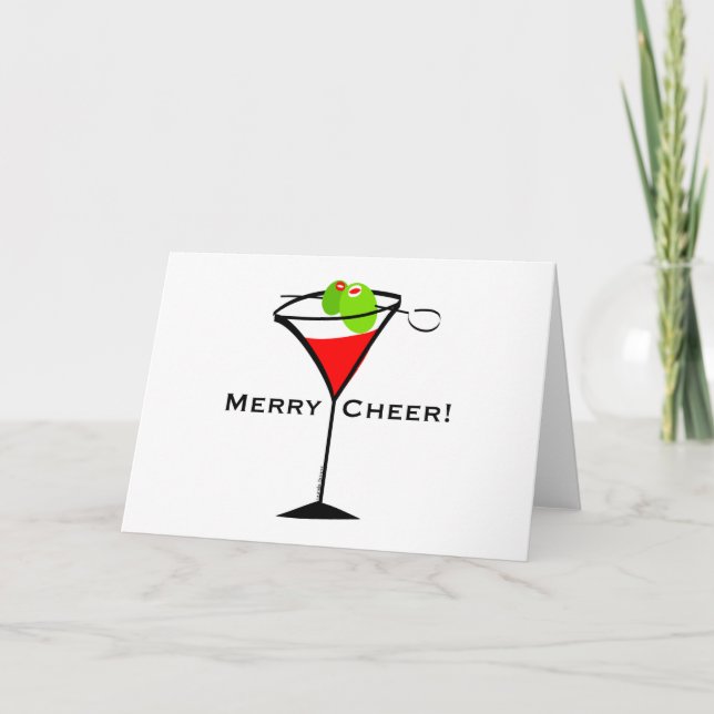 Christmas Martini Holiday Card (Front)