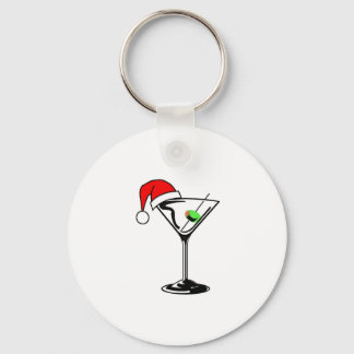 Christmas Martini Key Ring