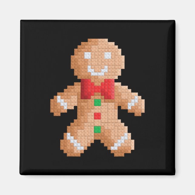 Christmas Master Builder Block Brick Building Ging Magnet (Front)
