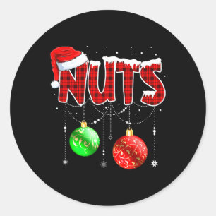 Christmas Matching Couple Family Chestnuts  Classic Round Sticker