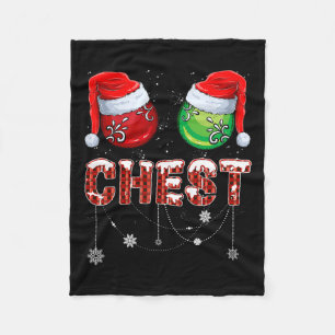 Christmas Matching Couple Family Chestnuts  Fleece Blanket