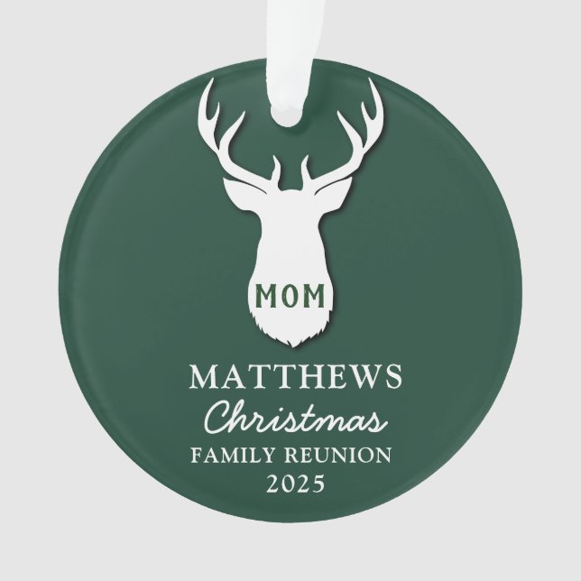 Christmas Matching Family Reunion Mum Custom Ornament (Front)