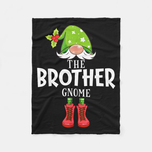 Christmas Matching Family The Brother Gnome  Fleece Blanket (Front)