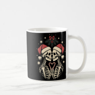 Christmas Matching Gothic Couple Dark Humor Skelet Coffee Mug