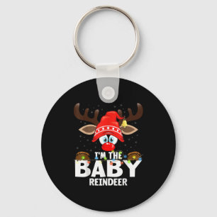 Christmas Matching I'm The Baby Reindeer , Small, Key Ring