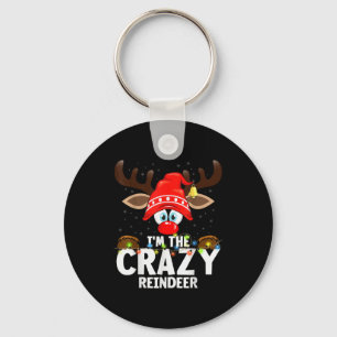 Christmas Matching I'm The Crazy Reindeer Key Ring