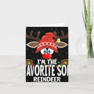 Christmas Matching I'm The Favorite Son Reindeer  Card