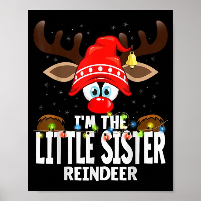 Christmas Matching I'm The Little Sister Reindeer  Poster (Front)