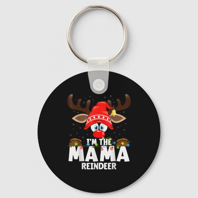 Christmas Matching I'm The Mama Reindeer  Key Ring (Front)