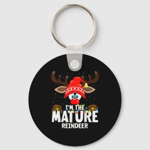 Christmas Matching I'm The Mature Reindeer  Key Ring