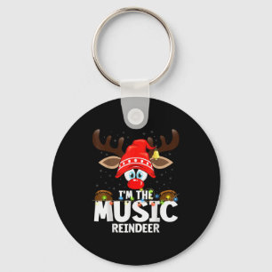Christmas Matching I'm The Music Reindeer Key Ring