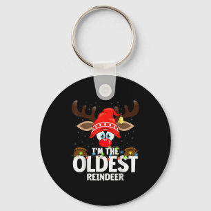 Christmas Matching I'm The Oldest Reindeer Key Ring