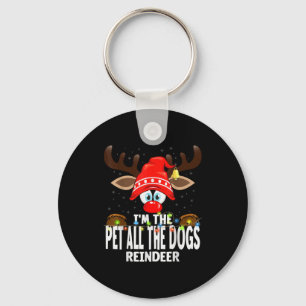 Christmas Matching I'm The Pet All The Dogs Reinde Key Ring