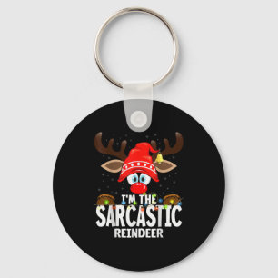 Christmas Matching I'm The Sarcastic Reindeer  Key Ring