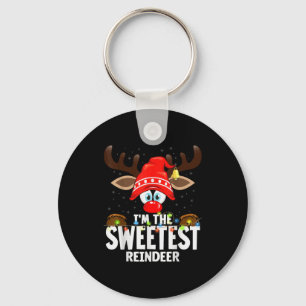 Christmas Matching I'm The Sweetest Reindeer Key Ring