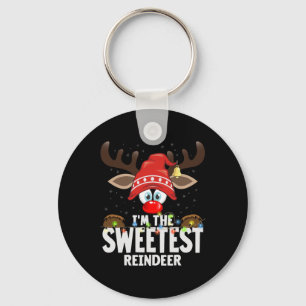 Christmas Matching I'm The Sweetest Reindeer Key Ring