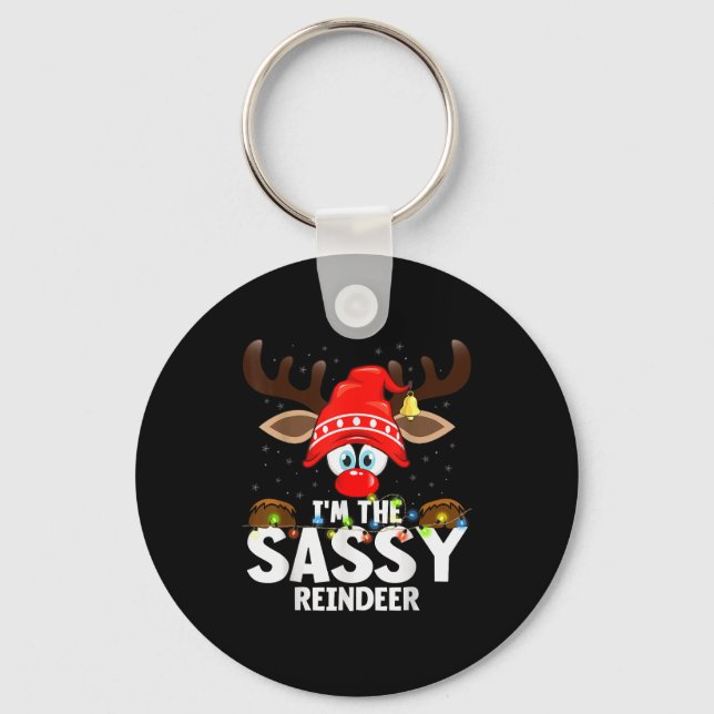 Christmas Matching I'm The Sy Reindeer  Key Ring (Front)