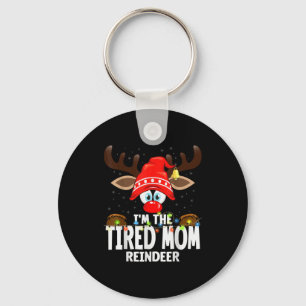 Christmas Matching I'm The Tired Mom Reindeer Key Ring
