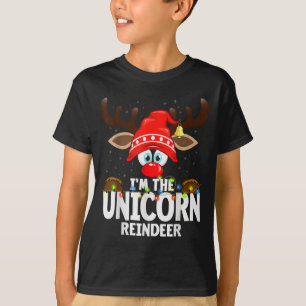 Christmas Matching I'm The Unicorn Reindeer T-Shirt