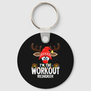 Christmas Matching I'm The Workout Reindeer  Key Ring