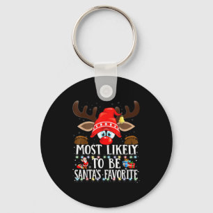 Christmas Matching Most Likely To Be Santa’s Favor Key Ring
