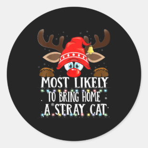 Christmas Matching Most Likely To Bring Home A Str Classic Round Sticker