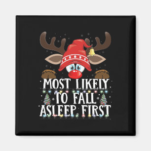 Christmas Matching Most Likely To Fall Asleep Firs Magnet