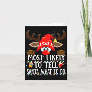 Christmas Matching Most Likely To Tell Santa What Card