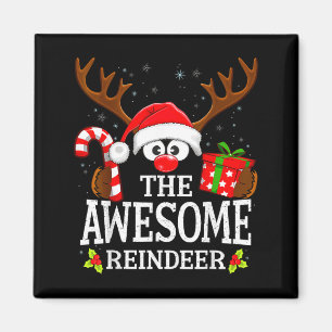 Christmas Matching The Awesome Reindeer Family  Magnet