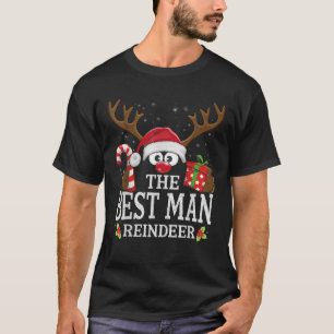 Christmas Matching The Best Man Reindeer Family  T-Shirt