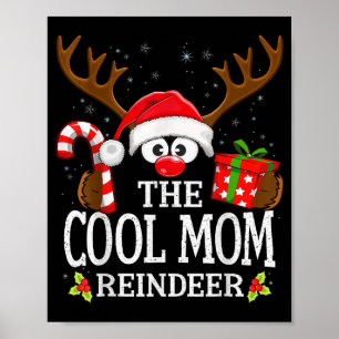 Christmas Matching The Cool Mom Reindeer Family Poster
