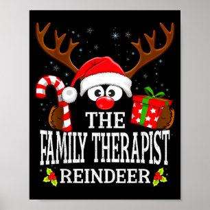 Christmas Matching The Family Therast Reindeer Fam Poster