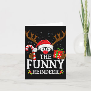 Christmas Matching The Funny Reindeer Family  Card