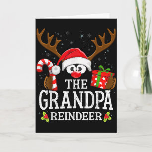 Christmas Matching The Grandpa Reindeer Family  Card