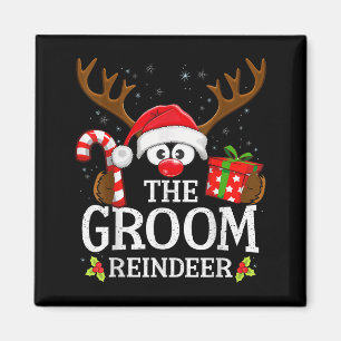 Christmas Matching The Groom Reindeer Family  Magnet