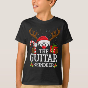 Christmas Matching The Guitar Reindeer Family T-Shirt