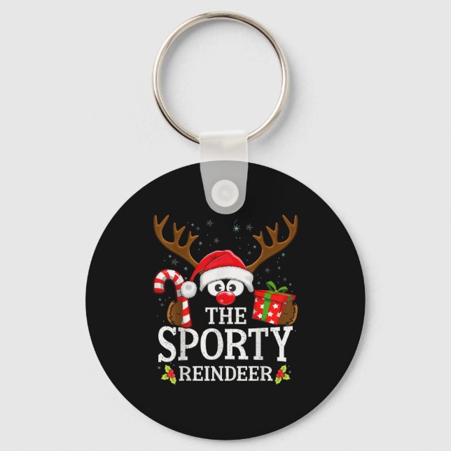 Christmas Matching The Srty Reindeer Family  Key Ring (Front)