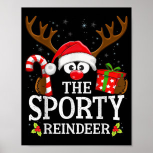 Christmas Matching The Srty Reindeer Family  Poster