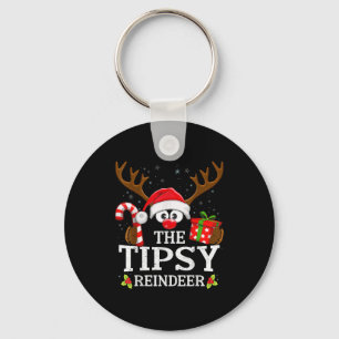 Christmas Matching The Tipsy Reindeer Family  Key Ring