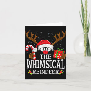 Christmas Matching The Whimsical Reindeer Family  Card