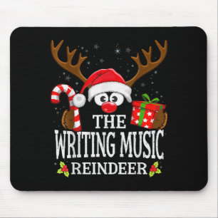 Christmas Matching The Writing Music Reindeer Fami Mouse Pad