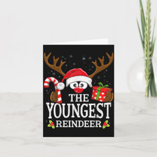 Christmas Matching The Youngest Reindeer Family ,  Card