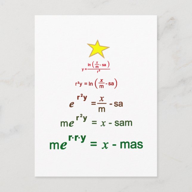 Christmas Math Postcard (Front)