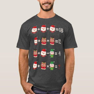 Christmas Math Quiz Math Teacher Christmas T-Shirt