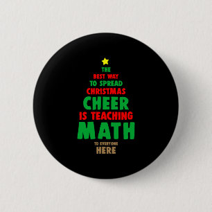 Christmas Math Teacher 6 Cm Round Badge