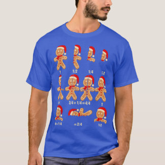 Christmas Math Teacher Equation Gingerbread With S T-Shirt