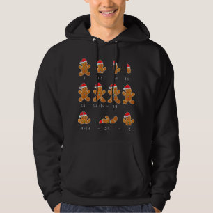 Christmas Math Teacher Fraction Gingerbread Cookie Hoodie