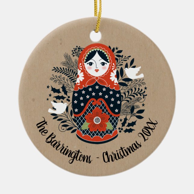 Christmas Matryoshka Ornament (Front)
