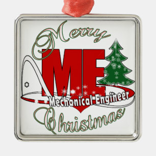 CHRISTMAS ME MECHANICAL ENGINEER METAL TREE DECORATION